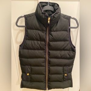 Jcrew black puffer vest xsmall